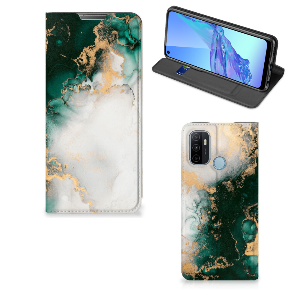 Standcase voor OPPO A53 | A53s Marmer Groen - B2C Telecom