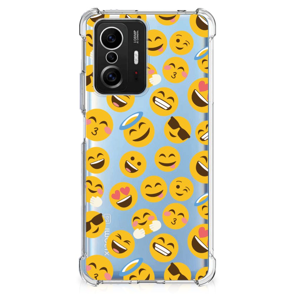 Xiaomi 11T | 11T Pro Doorzichtige Silicone Hoesje Emoji