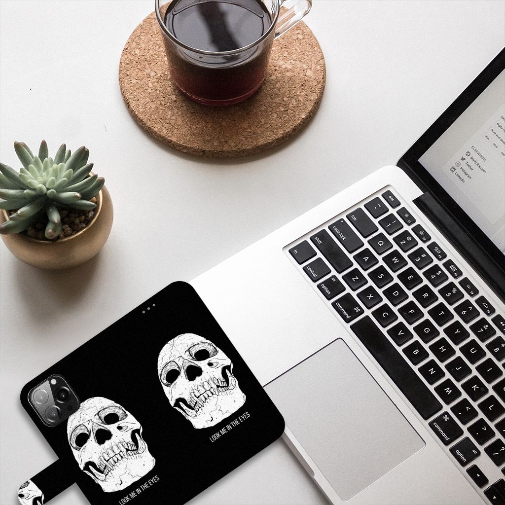 Telefoonhoesje met Naam iPhone 13 Pro Max Skull Eyes