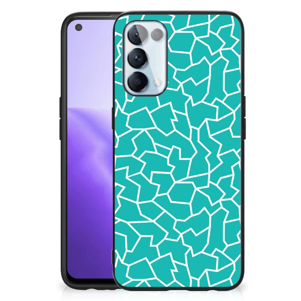 OPPO Reno5 5G | Find X3 Lite Leuk Telefoonhoesje Cracks Blue