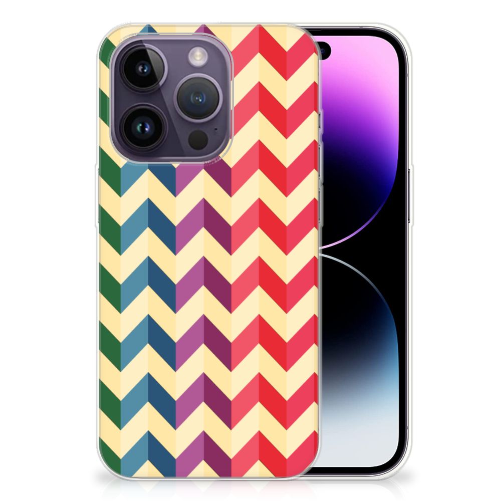 Apple iPhone 14 Pro TPU bumper Zigzag Multi Color B2C Telecom