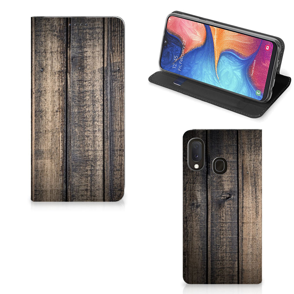 Samsung Galaxy A20e Book Wallet Case Steigerhout