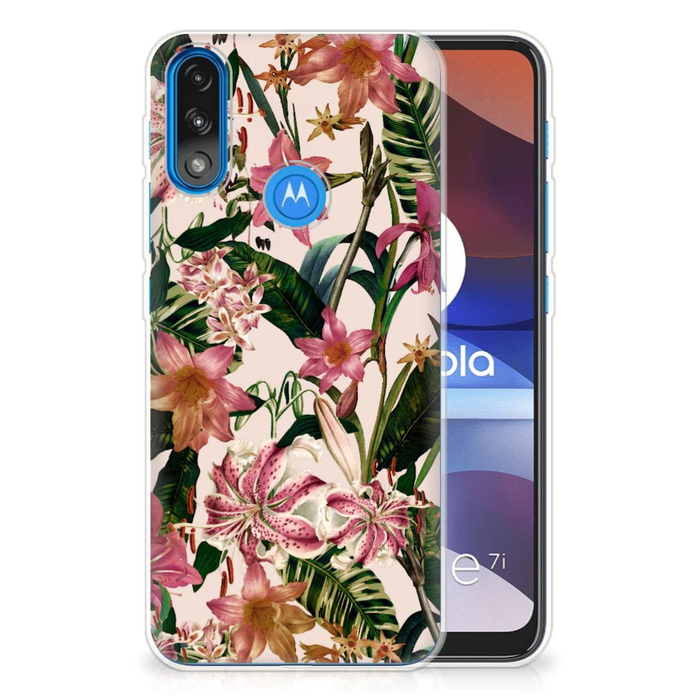 Motorola Moto E7/E7i Power TPU Case Flowers