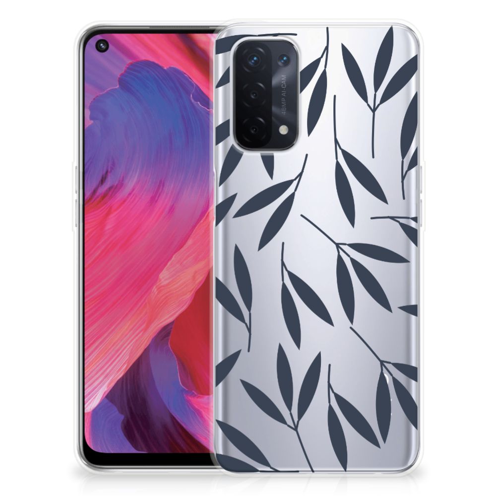 OPPO A93 5G TPU Case Leaves Blue