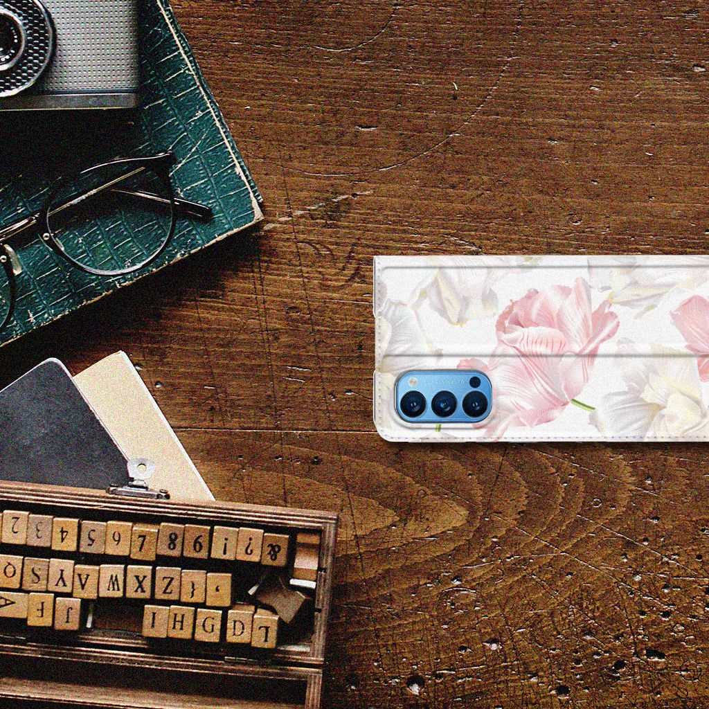OPPO Reno4 Pro 5G Smart Cover Lovely Flowers - B2C Telecom