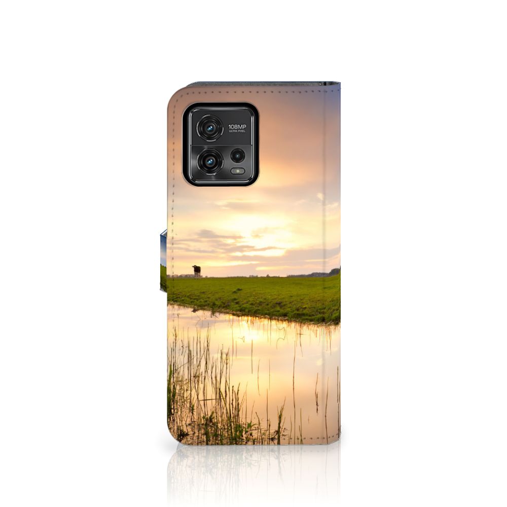 Motorola Moto G72 Telefoonhoesje met Pasjes Koe