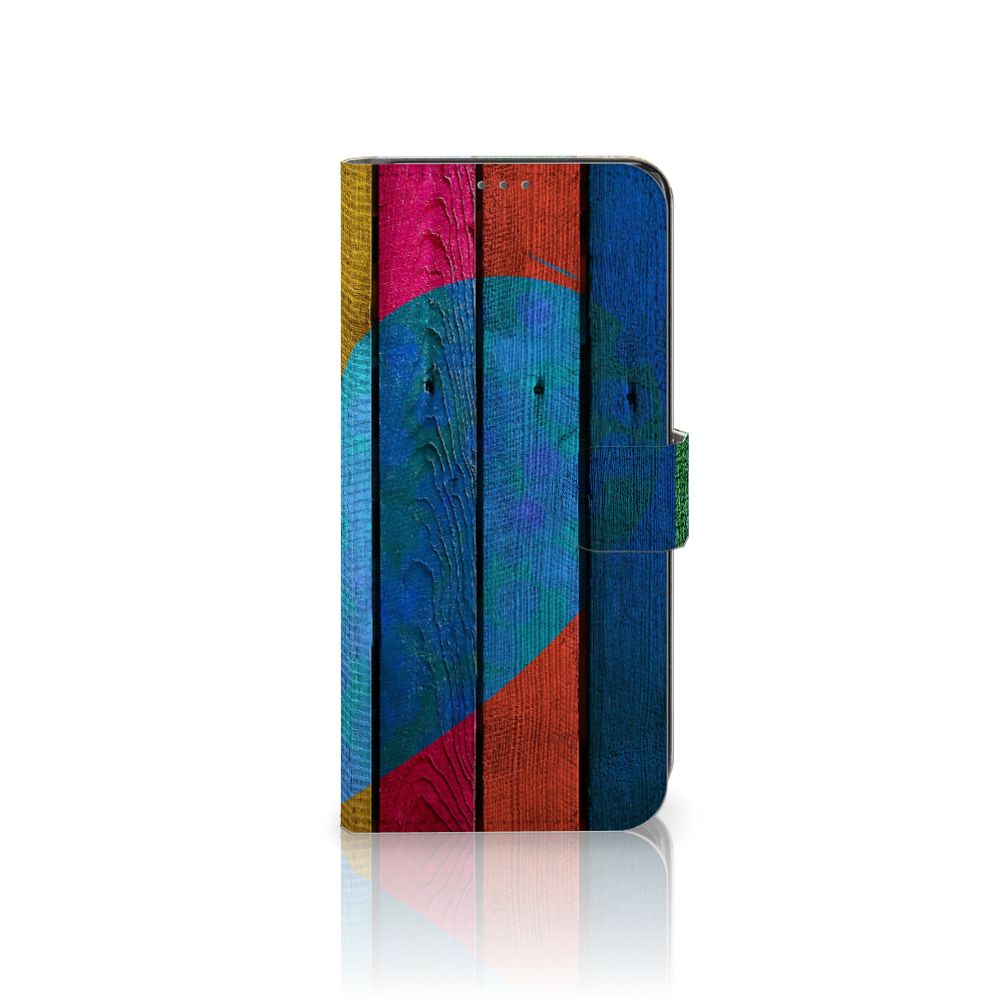 Samsung Galaxy A32 5G Book Style Case Wood Heart - Cadeau voor je Vriend