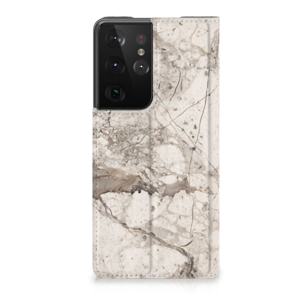 Samsung Galaxy S21 Ultra Standcase Marmer Beige - B2C Telecom