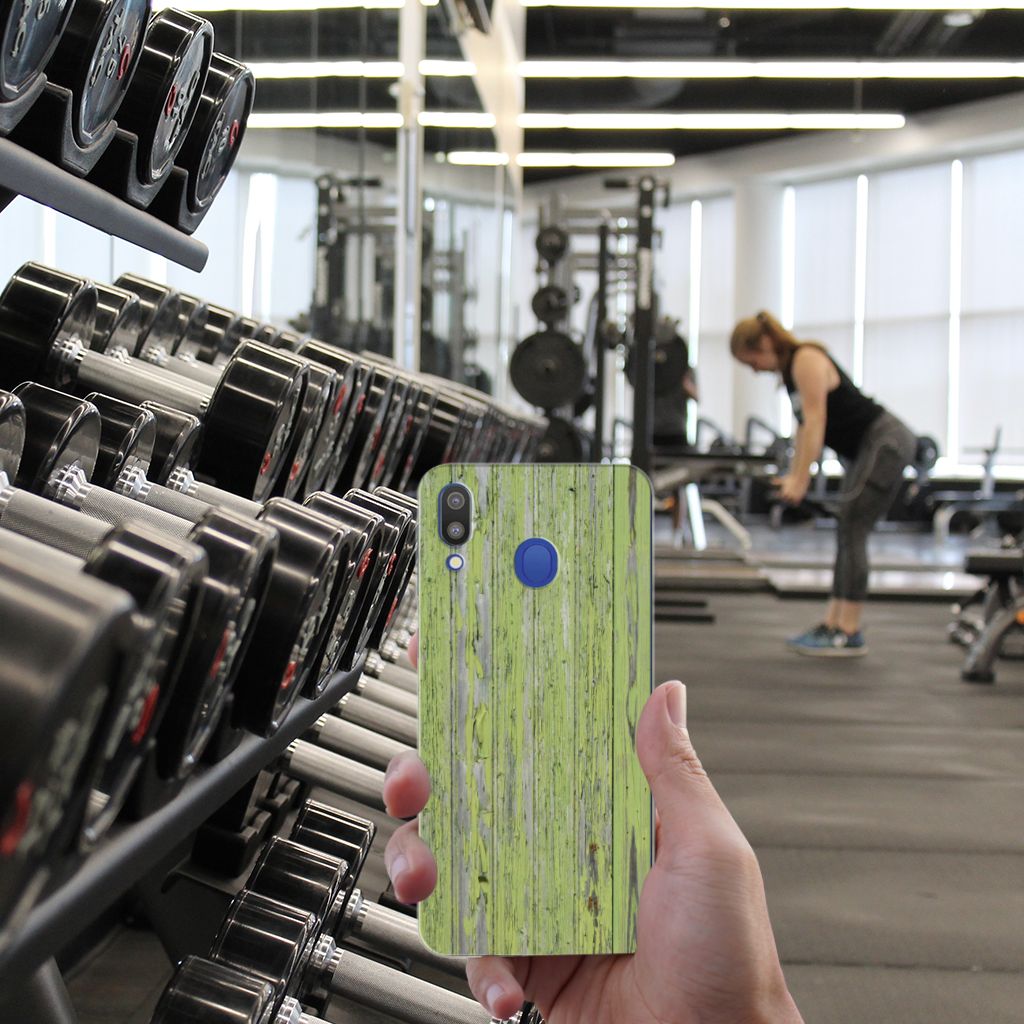 Samsung Galaxy M20 (Power) Bumper Hoesje Green Wood
