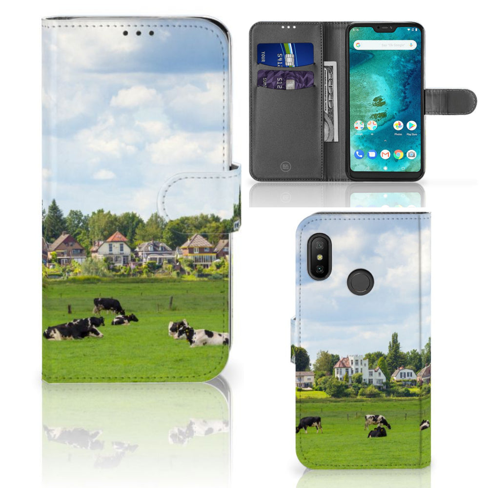 Xiaomi Mi A2 Lite Telefoonhoesje met Pasjes Koeien