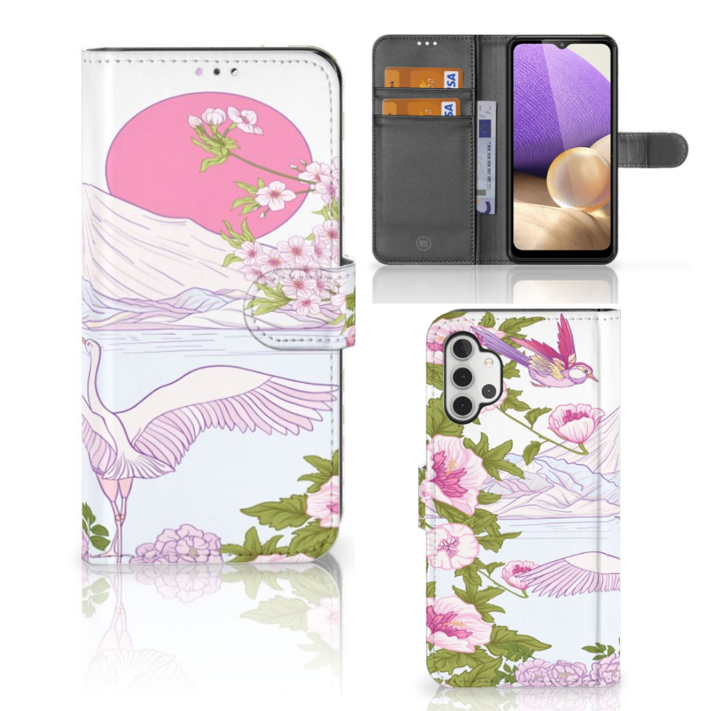 Samsung Galaxy A32 4G Telefoonhoesje met Pasjes Bird Standing