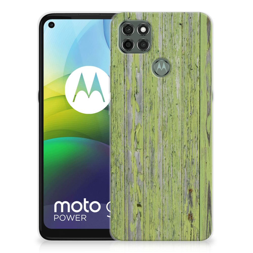 Motorola Moto G9 Power Bumper Hoesje Green Wood