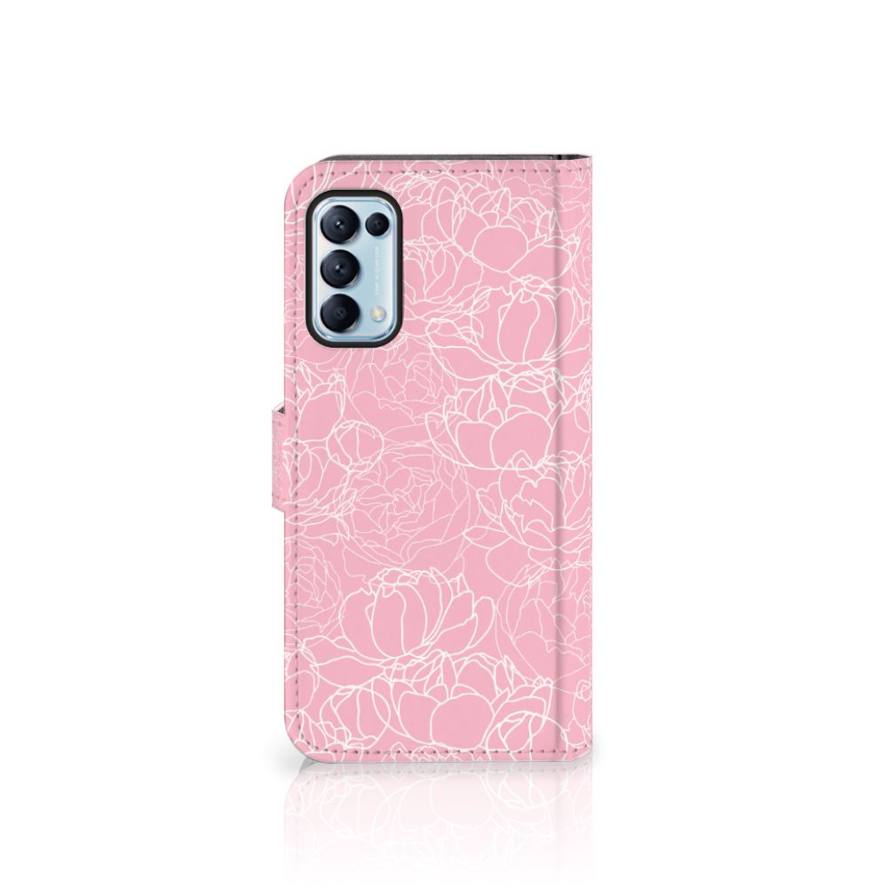 OPPO Find X3 Lite Hoesje White Flowers