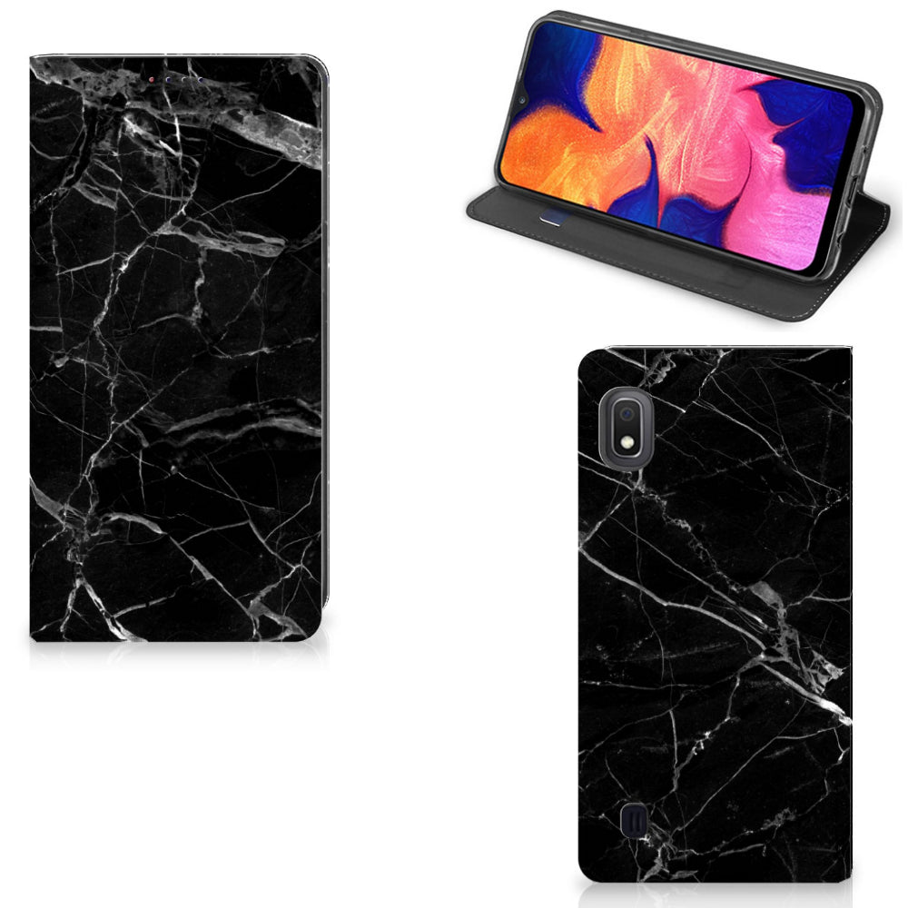 Samsung Galaxy A10 Standcase Marmer Zwart - Origineel Cadeau Vader