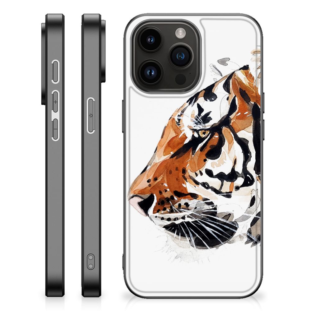 Kleurrijke Telefoonhoesje iPhone 15 Pro Max Watercolor Tiger B2C Telecom