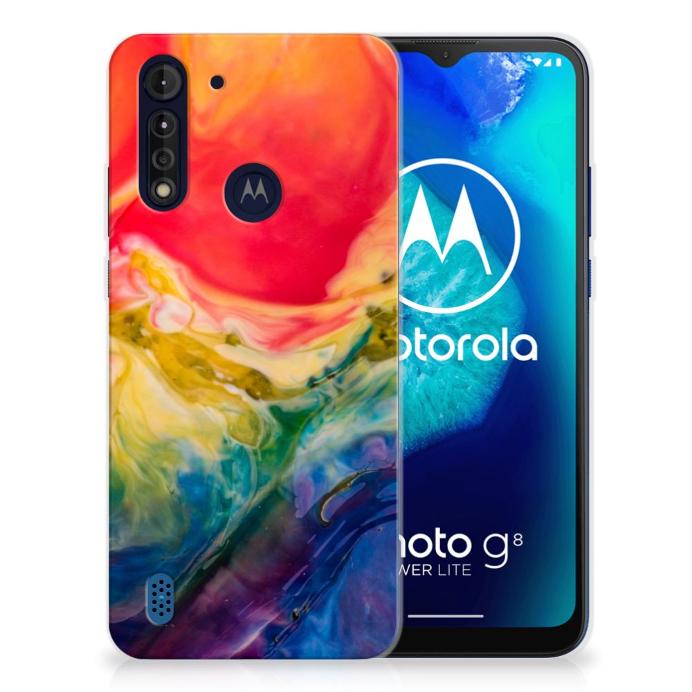 Hoesje maken Motorola Moto G8 Power Lite Watercolor Dark