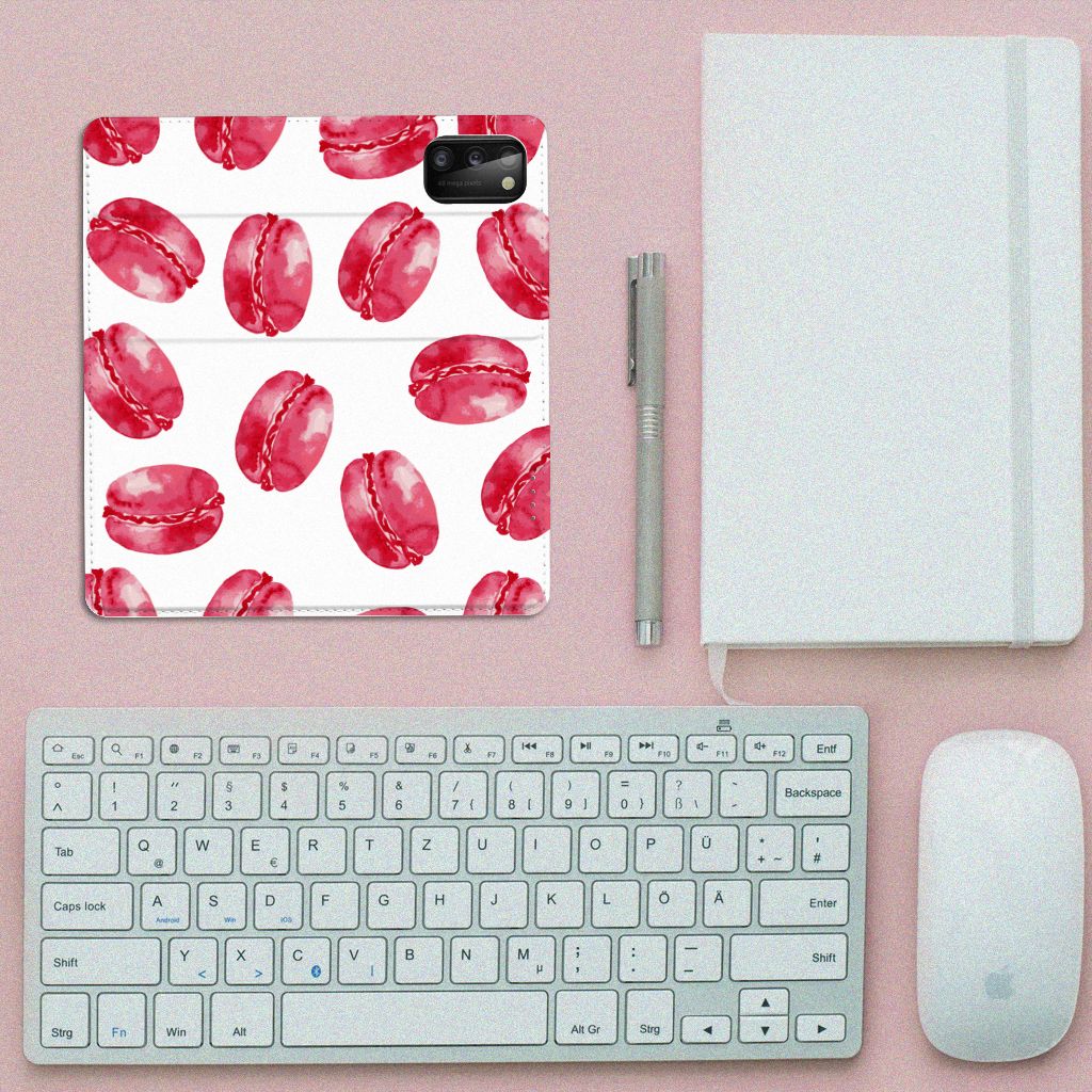 Samsung Galaxy A41 Flip Style Cover Pink Macarons - B2C Telecom