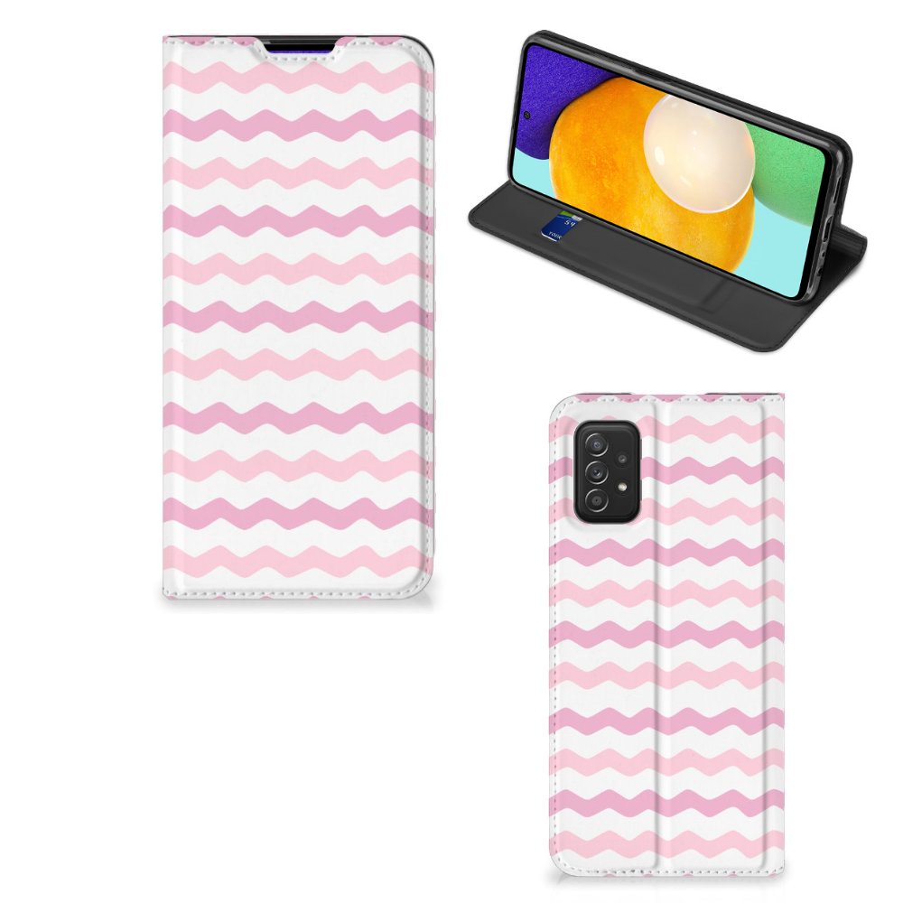 Samsung Galaxy A03s Hoesje met Magneet Waves Roze - B2C Telecom