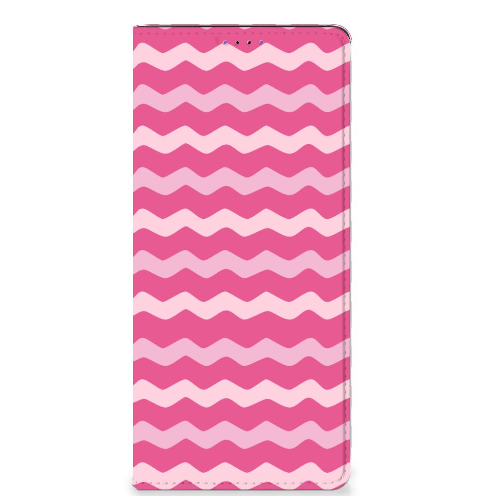 Samsung Galaxy A22 5G Hoesje met Magneet Waves Pink - B2C Telecom