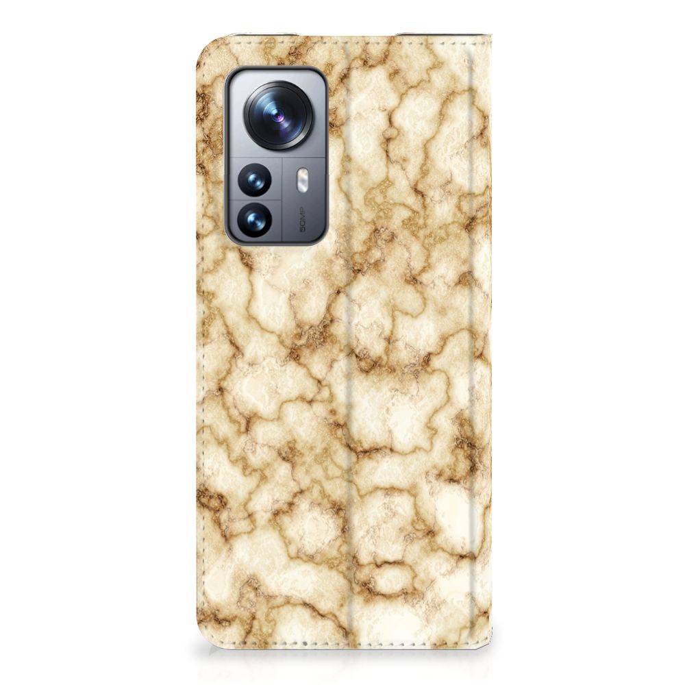 Xiaomi 12 Pro Standcase Marmer Goud - B2C Telecom