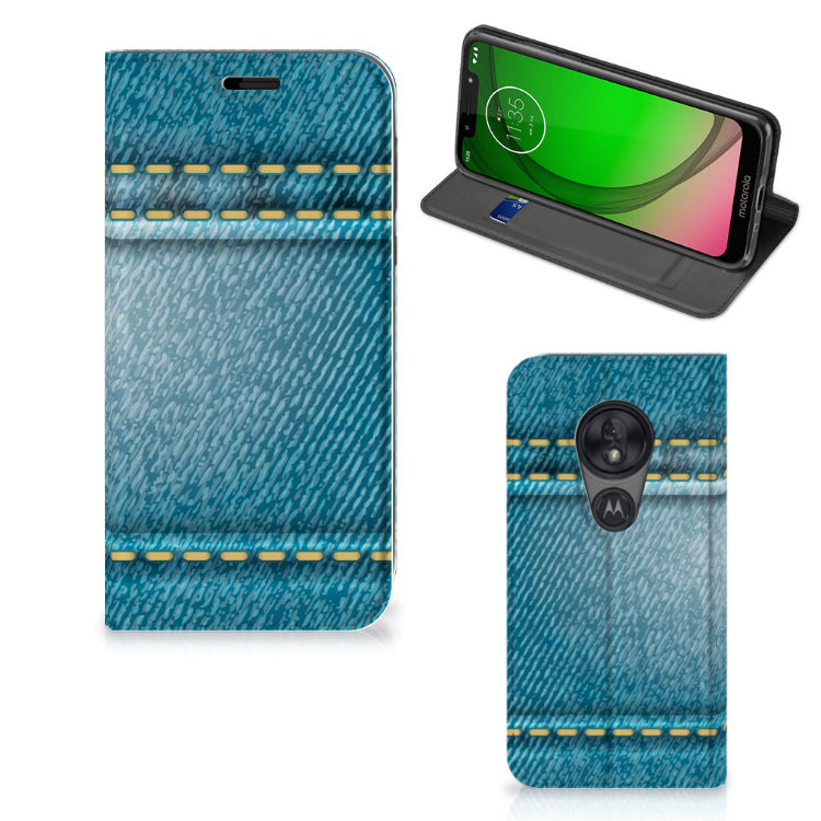 Motorola Moto G7 Play Hippe Standcase Jeans