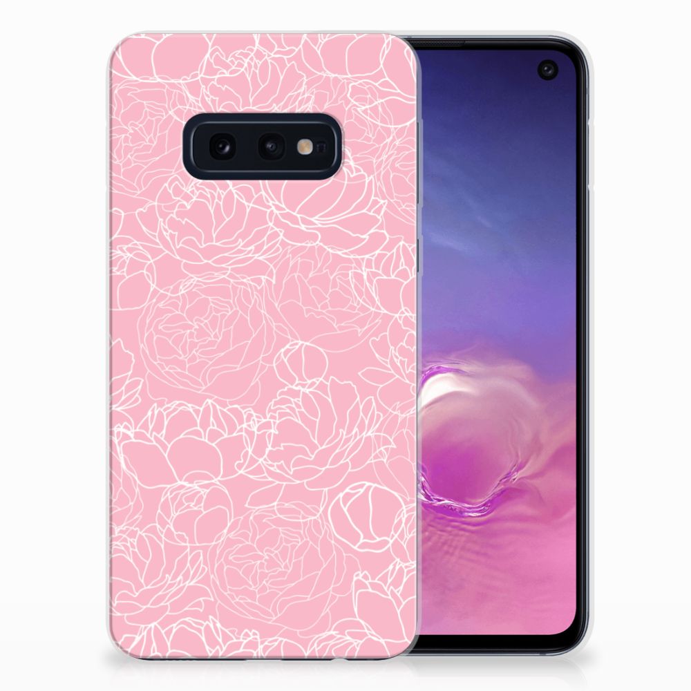 Samsung Galaxy S10e TPU Case White Flowers