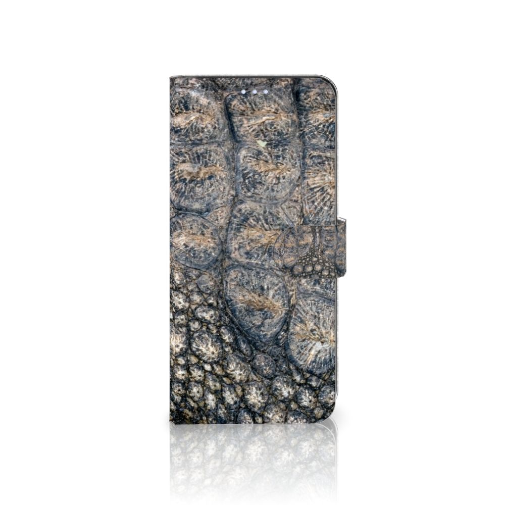 Motorola Moto G100 Telefoonhoesje met Pasjes Krokodillenprint