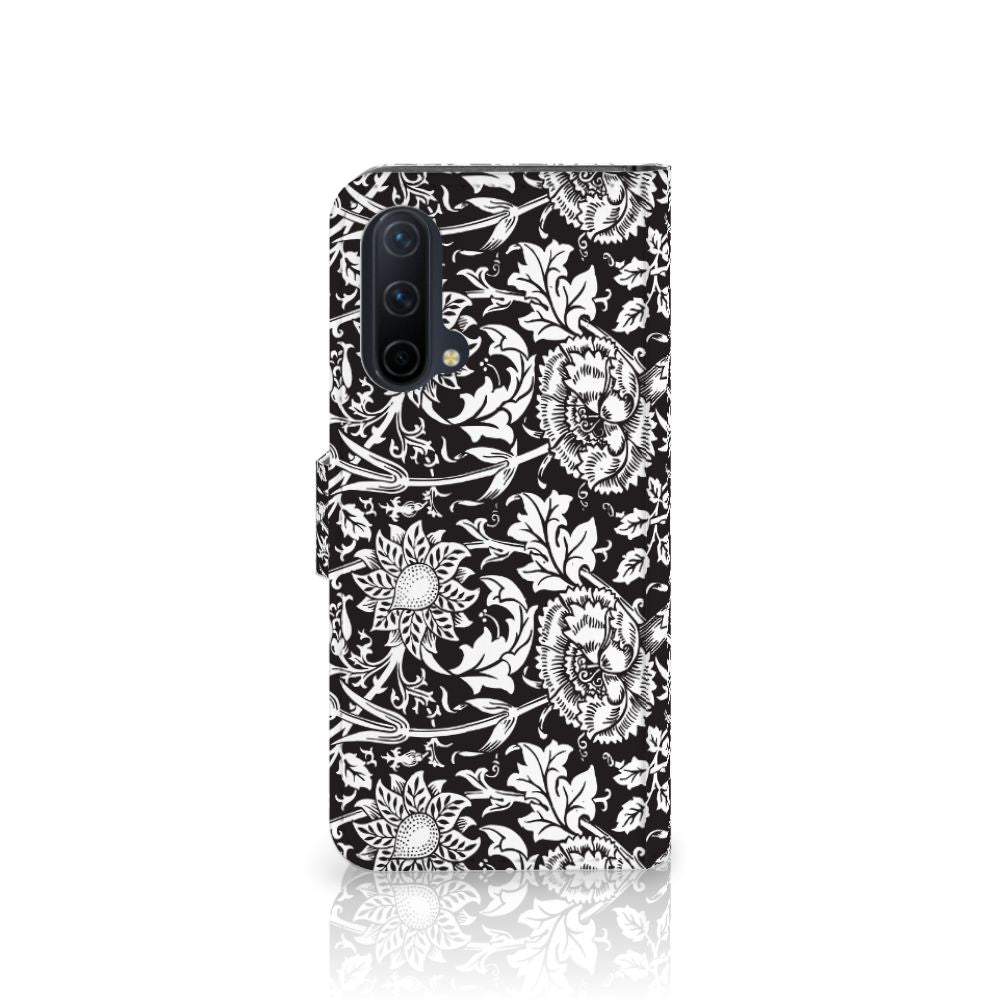 OnePlus Nord CE 5G Hoesje Black Flowers