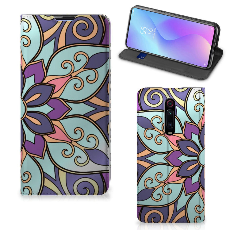 Xiaomi Mi 9T Pro Smart Cover Purple Flower