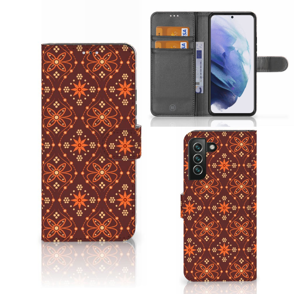 Samsung Galaxy S22 Plus Telefoon Hoesje Batik Brown