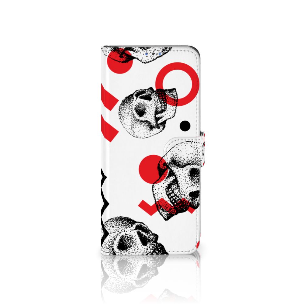 Telefoonhoesje met Naam Motorola G8 Power Lite Skull Red
