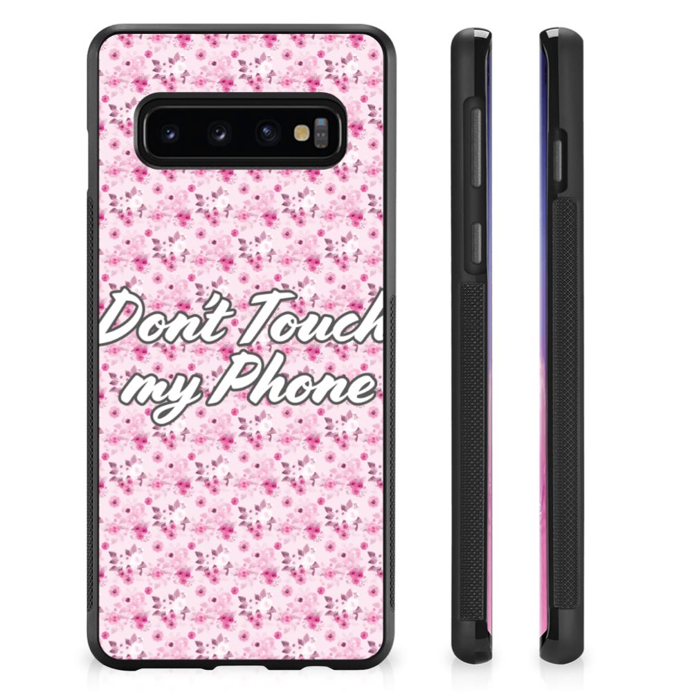 Samsung Galaxy S10+ TPU Hoesje Flowers Pink DTMP