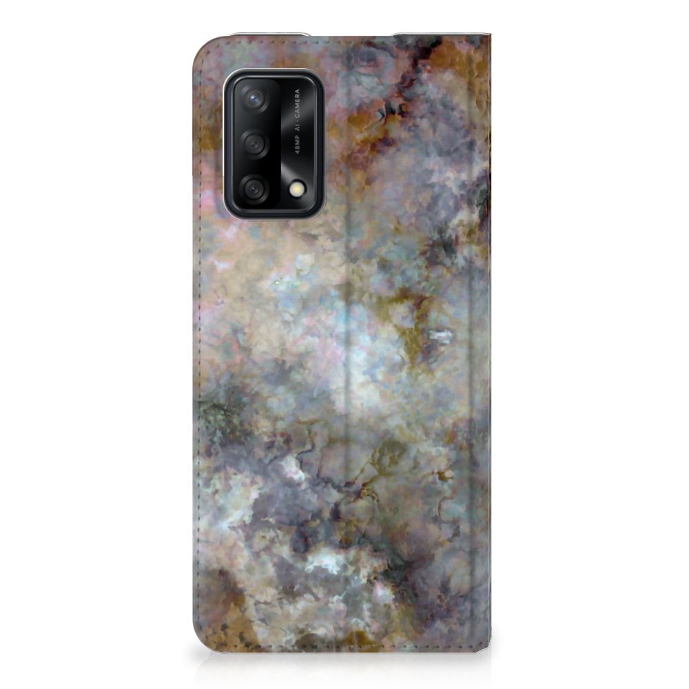 OPPO A74 4G Standcase Marmer Grijs - B2C Telecom