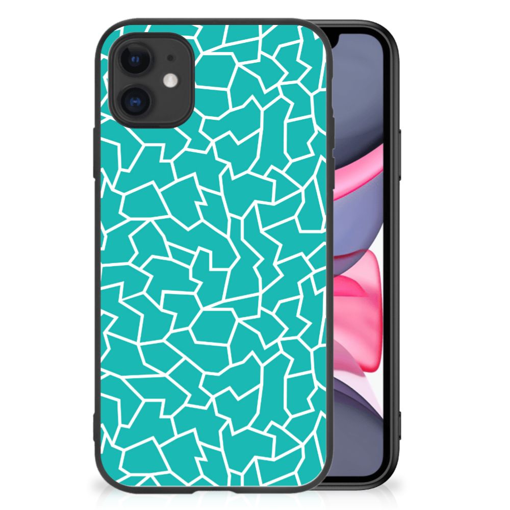 iPhone 11 Leuk Telefoonhoesje Cracks Blue B2C Telecom