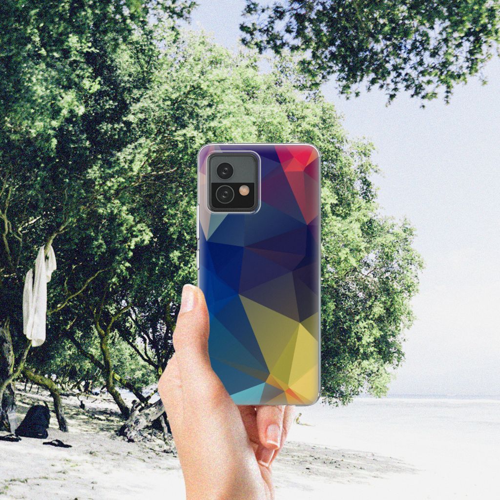 Motorola Moto G72 TPU Hoesje Polygon Dark B2C Telecom