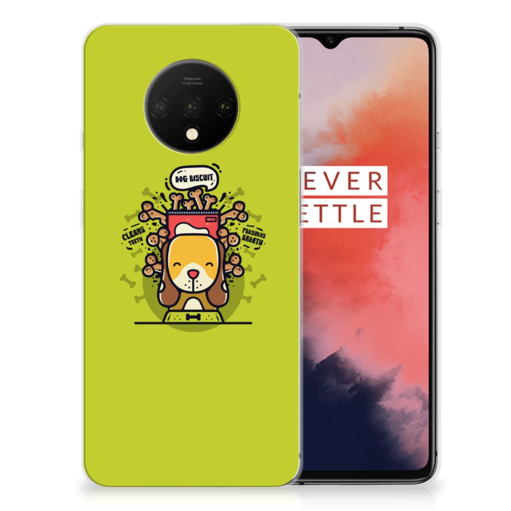 OnePlus 7T Telefoonhoesje met Naam Doggy Biscuit