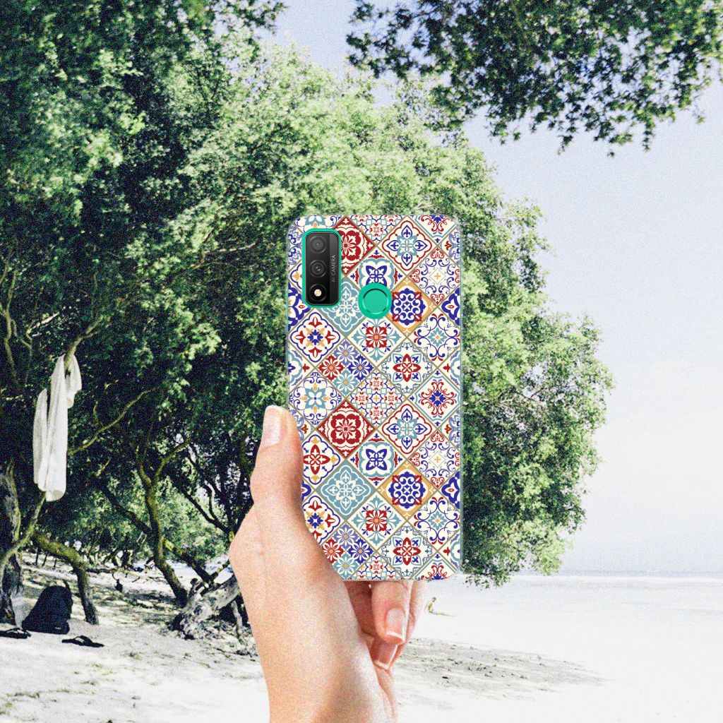 Huawei P Smart 2020 TPU Siliconen Hoesje Tiles Color B2C Telecom