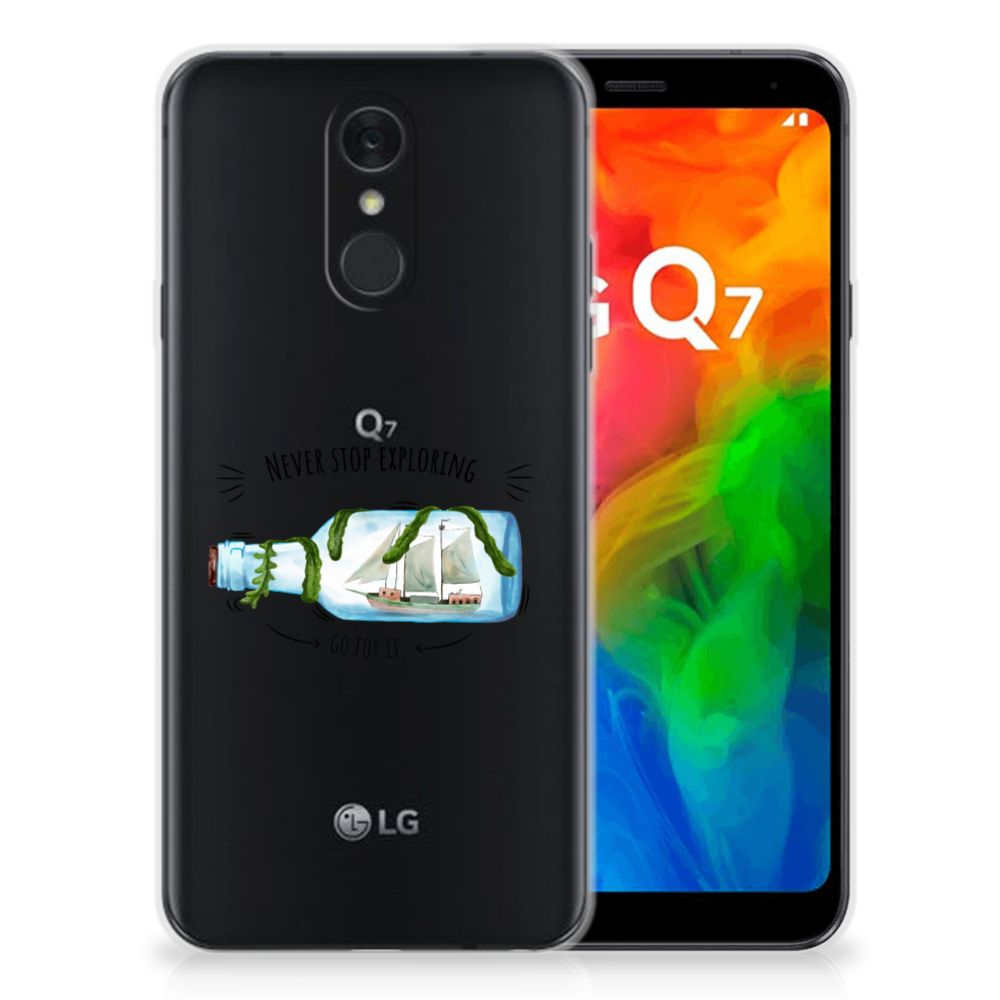 LG Q7 Telefoonhoesje met Naam Boho Bottle