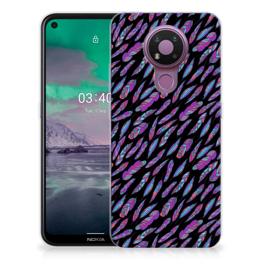 Nokia 3.4 TPU bumper Feathers Color