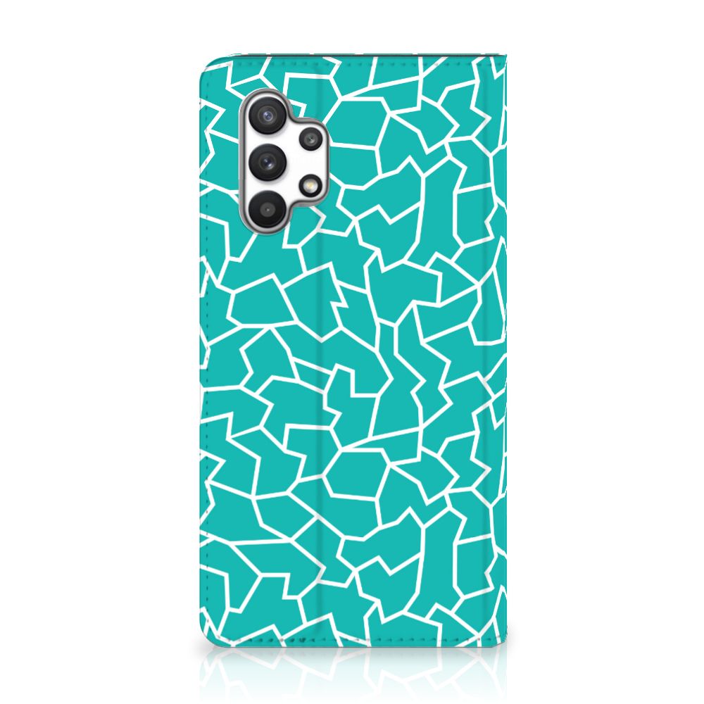 Samsung Galaxy A32 4G | A32 5G Enterprise Editie Bookcase Cracks Blue - B2C Telecom