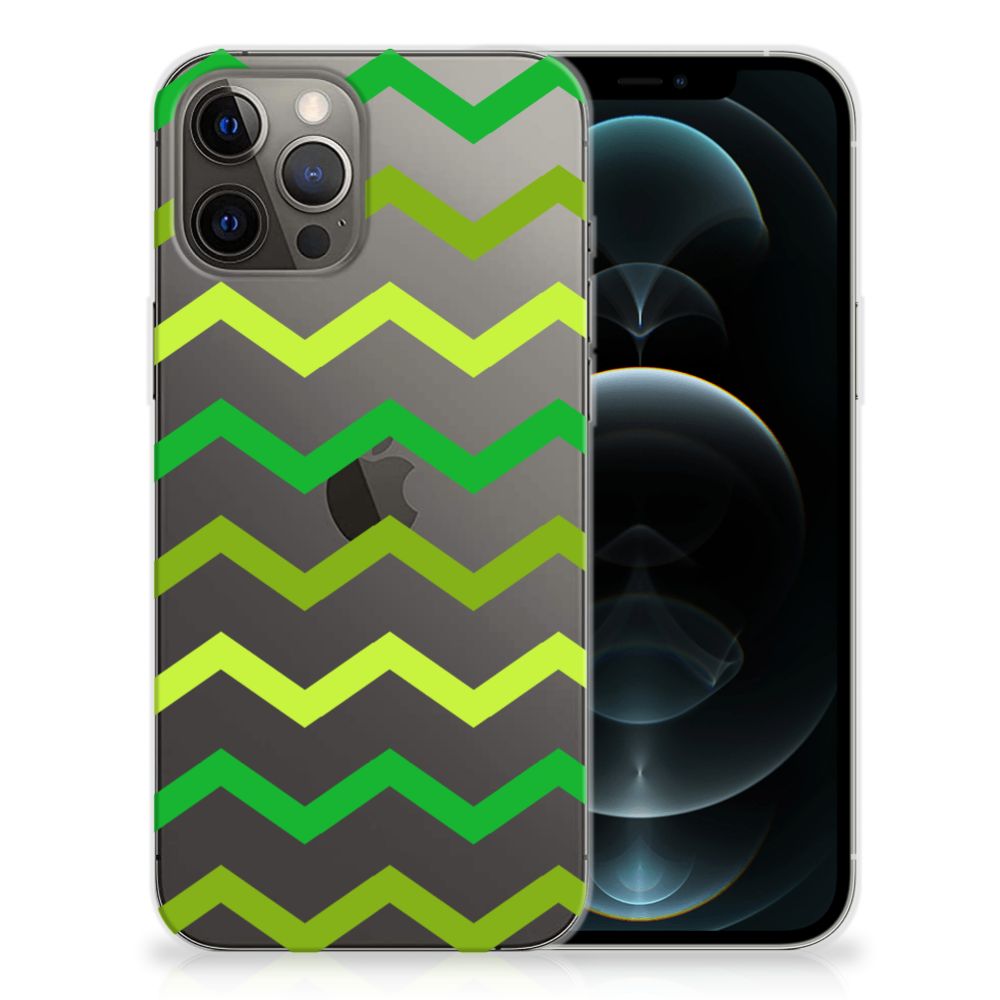 iPhone 12 Pro Max TPU bumper Zigzag Groen B2C Telecom