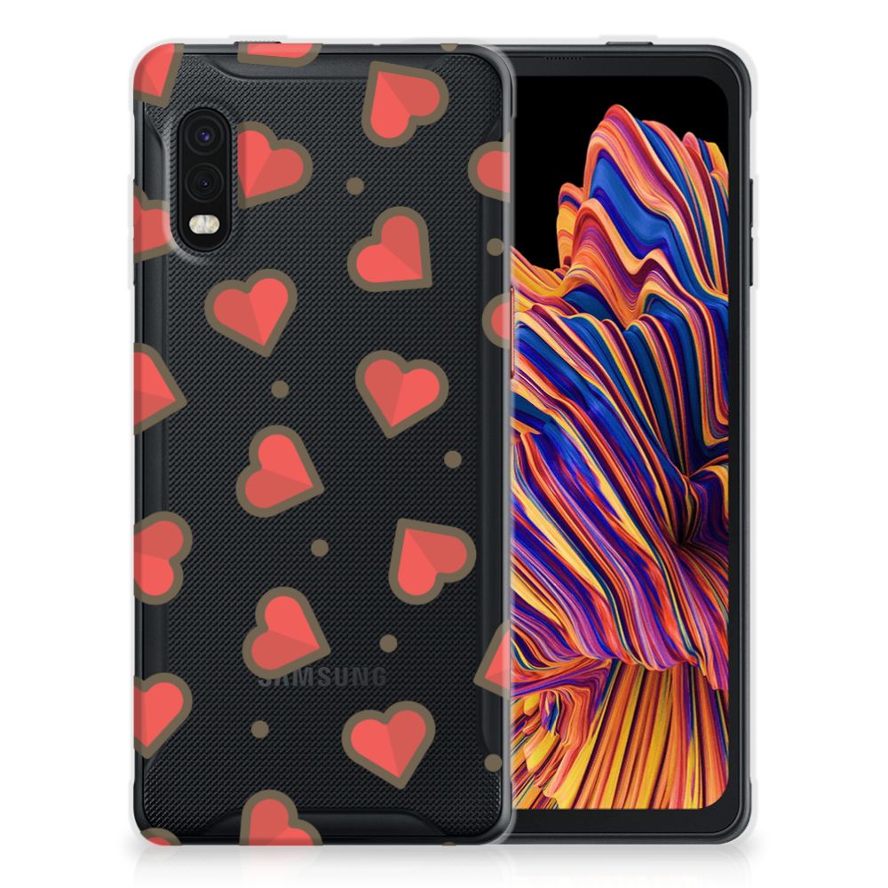 Samsung Xcover Pro TPU bumper Hearts