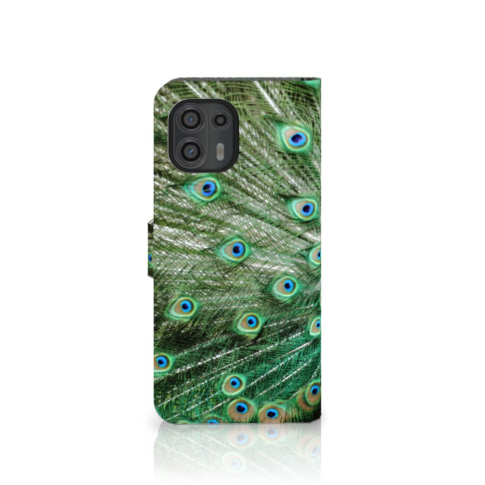Motorola Edge 20 Lite Telefoonhoesje met Pasjes Pauw