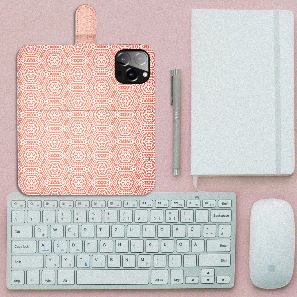 iPhone 14 Pro Max Telefoon Hoesje Pattern Orange