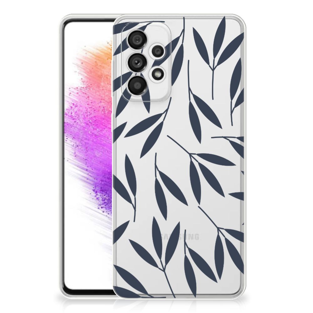 Samsung Galaxy A73 5G TPU Case Leaves Blue B2C Telecom