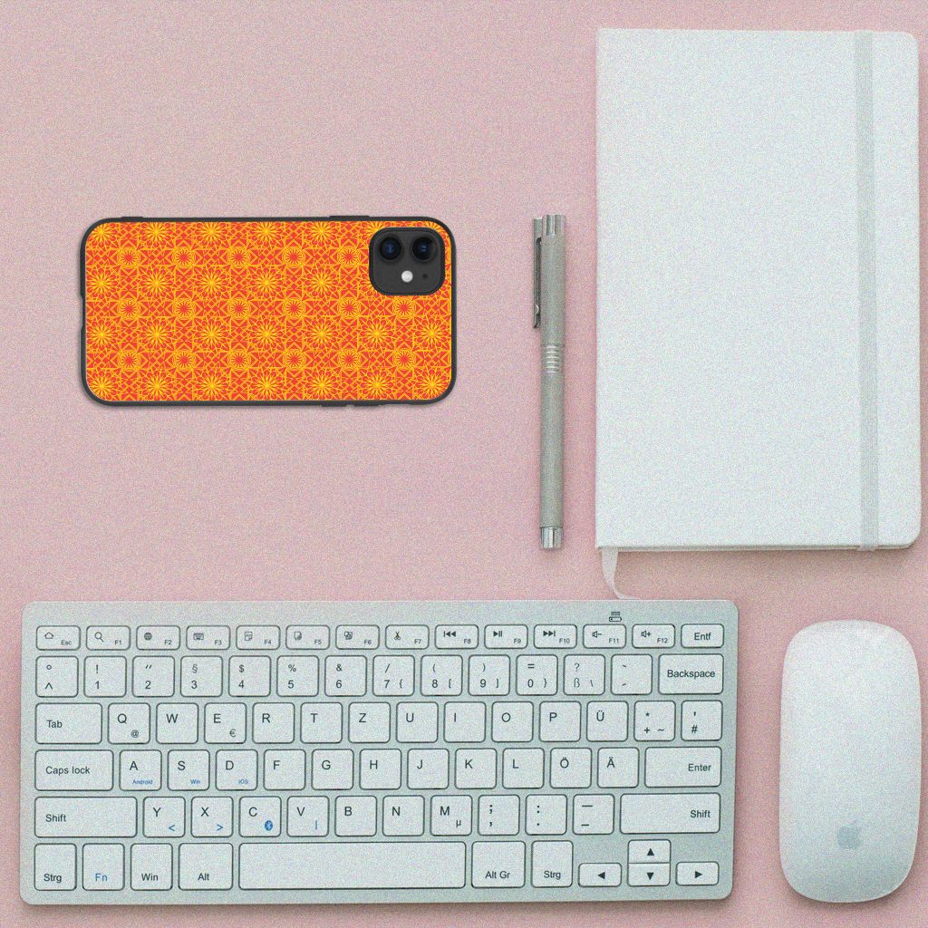 iPhone 11 Back Case Batik Oranje B2C Telecom