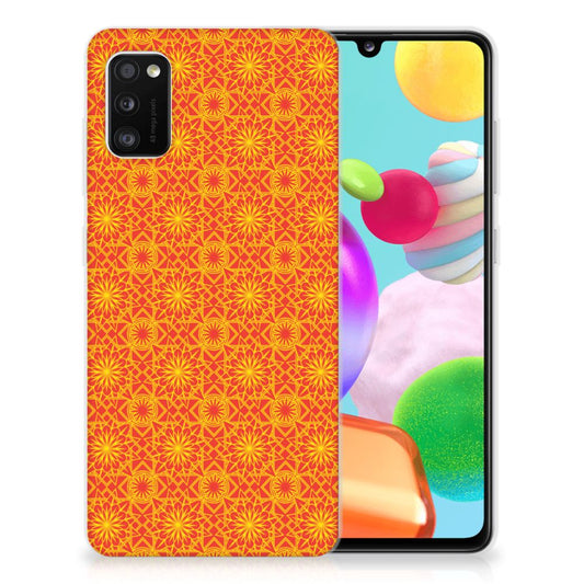 Samsung Galaxy A41 TPU bumper Batik Oranje