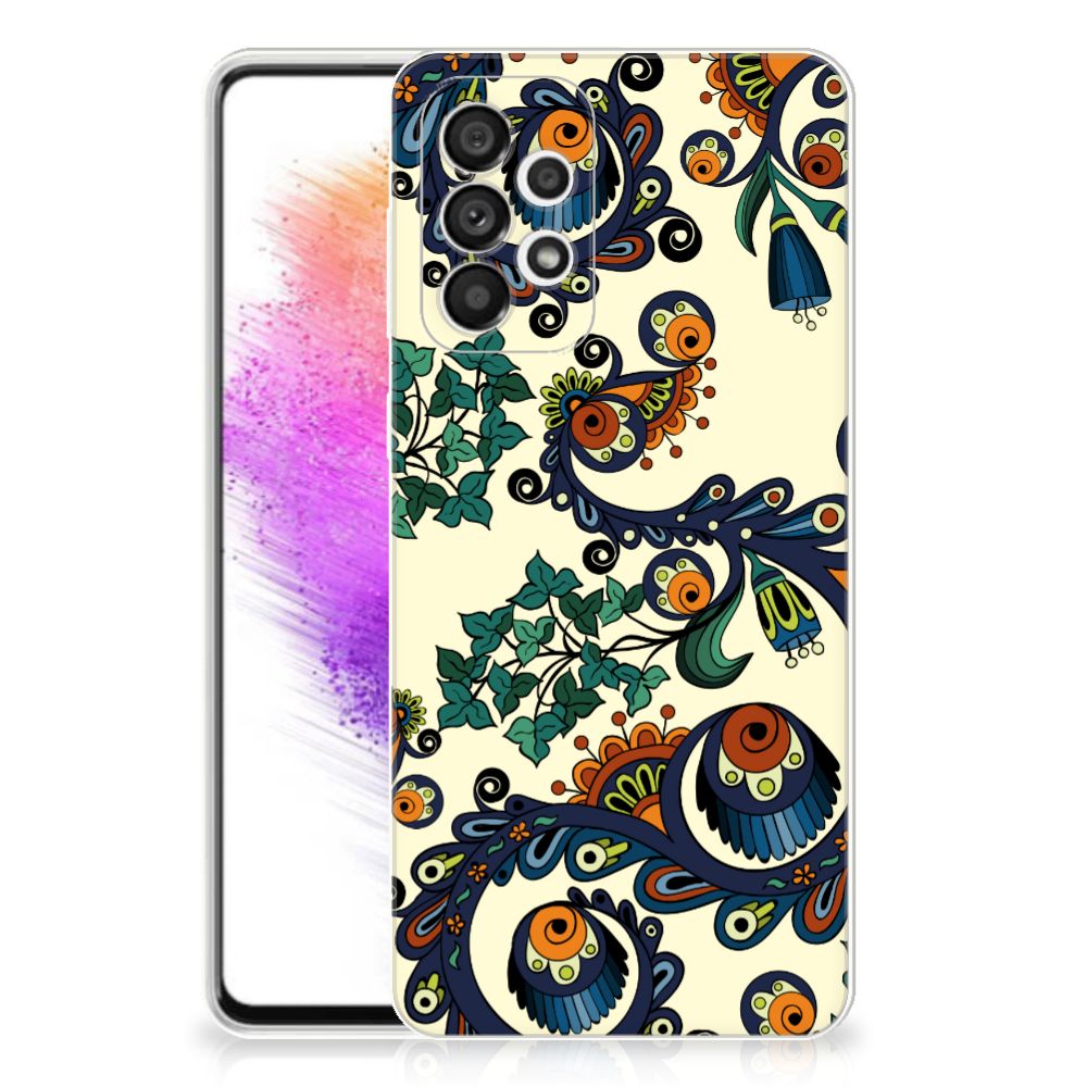 Siliconen Hoesje Samsung Galaxy A73 5G Barok Flower B2C Telecom