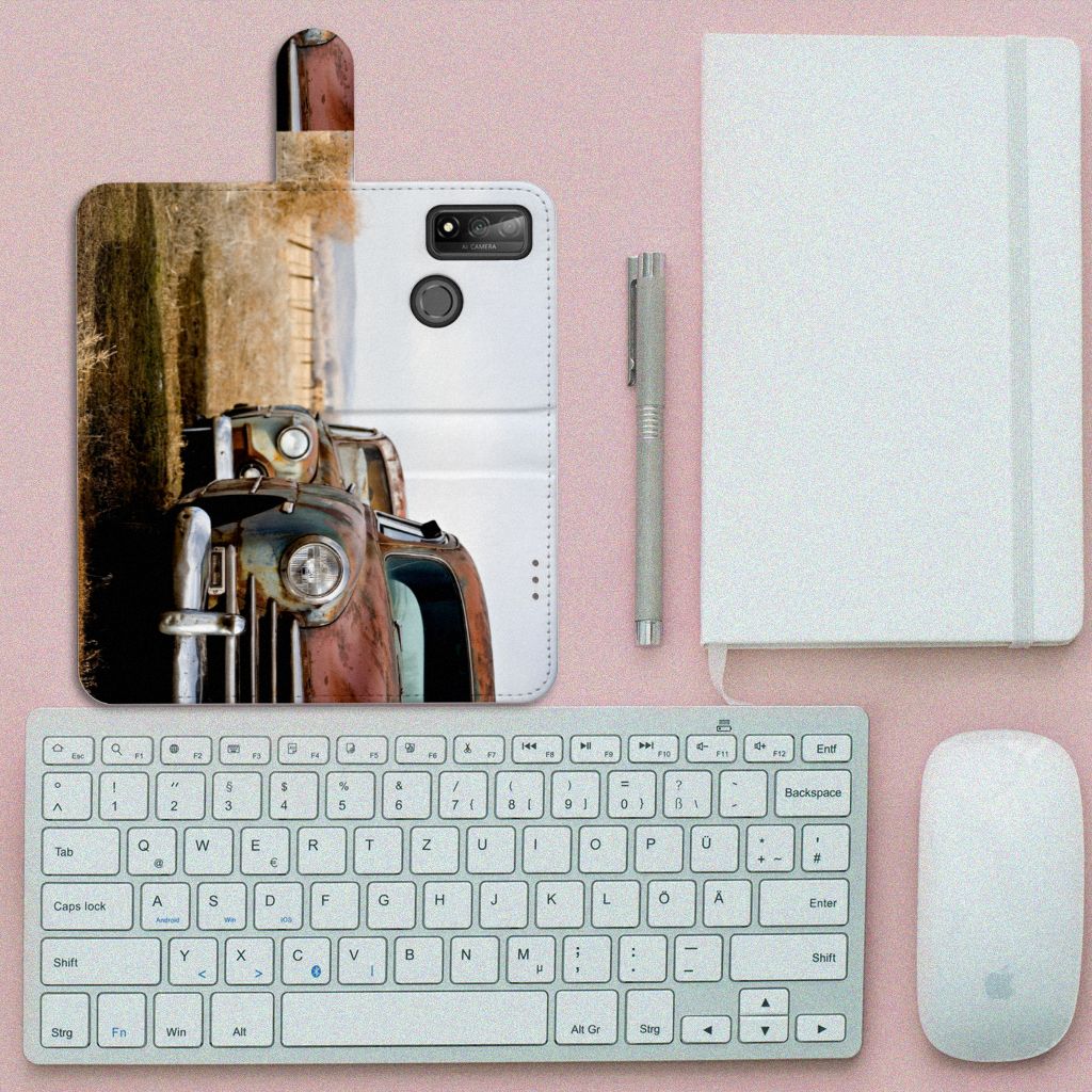 Huawei P Smart 2020 Telefoonhoesje met foto Vintage Auto