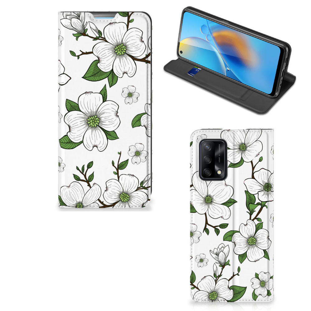 OPPO A74 4G Smart Cover Dogwood Flowers - B2C Telecom